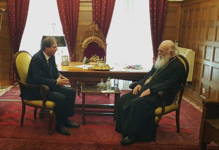 Συνάντηση του δήμαρχου Βύρωνα με τον Αρχιεπίσκοπο Ιερώνυμο